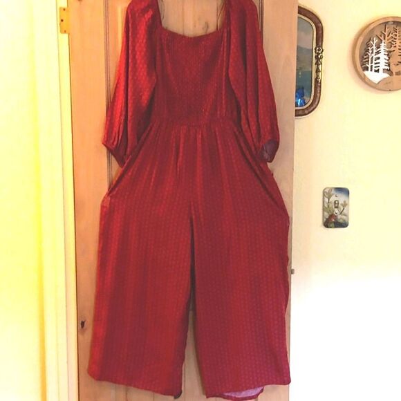 NWT Knox Rose Puff 3/4 Sleeve Jumpsuit.  Cottagecore, Tomato Girl - Picture 6 of 13